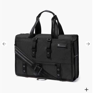 Men's Black Laptop Briefcase Messenger Bag - Unbranded